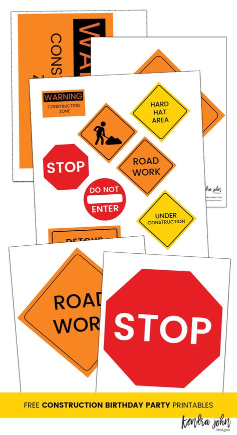 Free Construction Truck Printables and birthday party ideas! Printable Construction Signs Free, Printable Construction Party Signs Free, Construction Birthday Party Printables, Construction Party Printables Free, Construction Printables Free, Construction Free Printables, Construction Theme Birthday Party Decorations Diy Projects, Construction Safety Signs Free Printable, Construction Theme Party Games