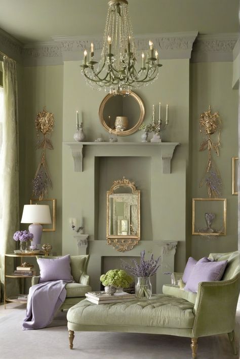 Why Bask in the Golden Glow: Sage Green and Lavender Gray Sitting Room Enchantment [2024]? #Ad #homedecor #homedesign #fixhome #Painthome #interiorarchitecture Sage Green And Lavender Living Room, Sage Living Room Decor, Living Room Lavender, White Living Room Colors, Sage Green And Lavender, Sage Green And Purple, Sage Green Living Room Ideas, Lavender Living Room, Lilac And Sage