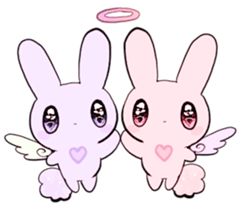 Bunny Heart, Yami Kawaii, Pink Rabbit, Line Sticker, Hippie Art, Line Store, Art Tutorials Drawing, Kawaii Drawings, Funky Art