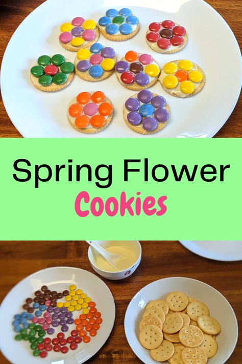 Edible Classroom Activities, Spring Edible Crafts, Spring Baking For Kids, Easy Spring Snacks, Baking Ideas For Preschoolers, Flower Cooking Activity For Kids, Easy Spring Art Preschool, Spring Has Sprung Preschool Activities, Edible Spring Crafts