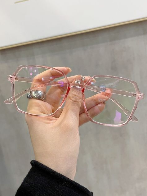 Collar     Embellished   Women Accessories Glasses For Girls Aesthetic, Geometric Glasses For Women, Geometric Frame Glasses, Trending Specs For Women, Chasma Frame For Women, Eyeglasses For Women 2024, Kawaii Glasses Frames, Chashma Frame, Geometric Glasses Frames