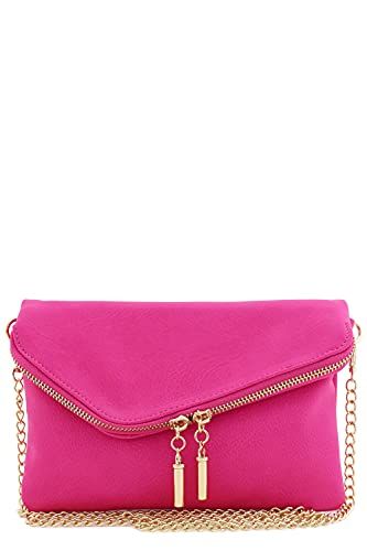 FashionPuzzle Envelope Wristlet Clutch Crossbody Bag with Chain Strap Small Envelope, Envelope Purse, Color Trends Fashion, Bag With Chain, Travel Purse, 2021 Fashion, Pink Purse, Envelope Clutch, Wristlet Clutch