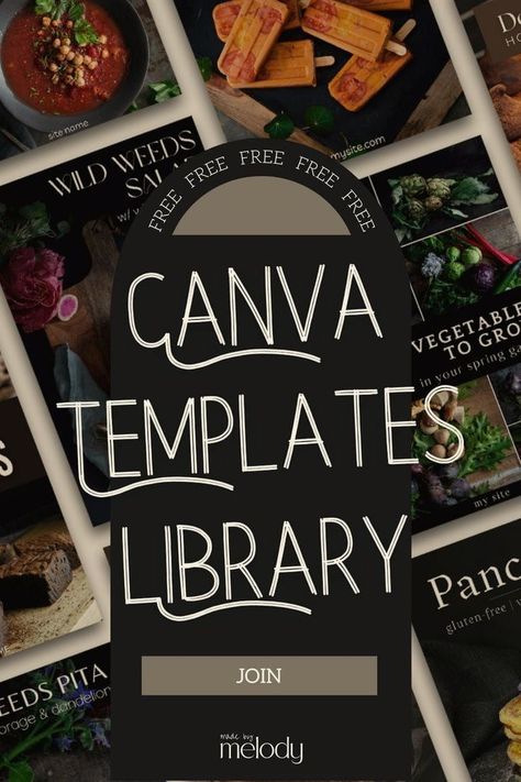 Free Canva Templates & Resource Library: Canva Creations - Unlock the free Canva templates library containing Pinterest templates, Canva tips and tricks, 400+ Canva elements keywords, keyboard shortcuts, & Pinterest board covers. New Canva creations are constantly being added. You'll love all of these free templates for designing in Canva. Perfect for creative entrepreneurs, food bloggers, and more! Media Kit Template Free, Pinterest Board Covers, Canva Tips And Tricks, Canva Creations, Free Canva Templates, Photo Book Template, Canva Tips, Media Kit Template, Book Cover Template