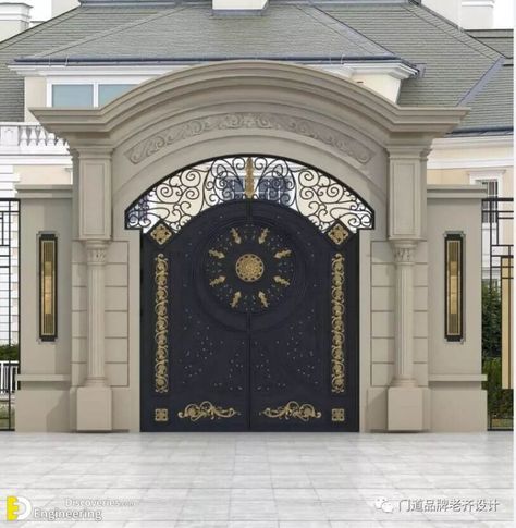 Wonderful Main Gate Design Ideas - Engineering Discoveries Modern Iron Gate Designs, Iron Main Gate Design, Gate Design Ideas, Home Gate Design, Gate Designs Modern, House Main Gates Design, Front Gate Design, Entrance Gates Design, Iron Gate Design