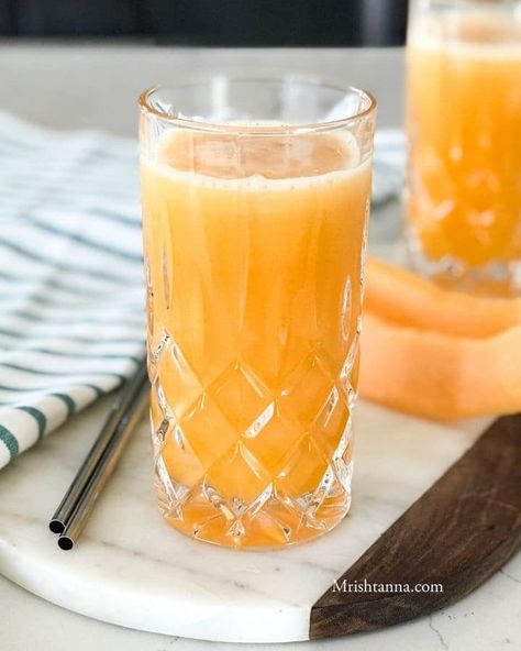 Cantaloupe Juice Recipes, Cantaloupe Juice, Blendtec Blender, Canteloupe, Juice Diet, Recipe Simple, 2000 Calories, Juice Recipe, Agave Syrup