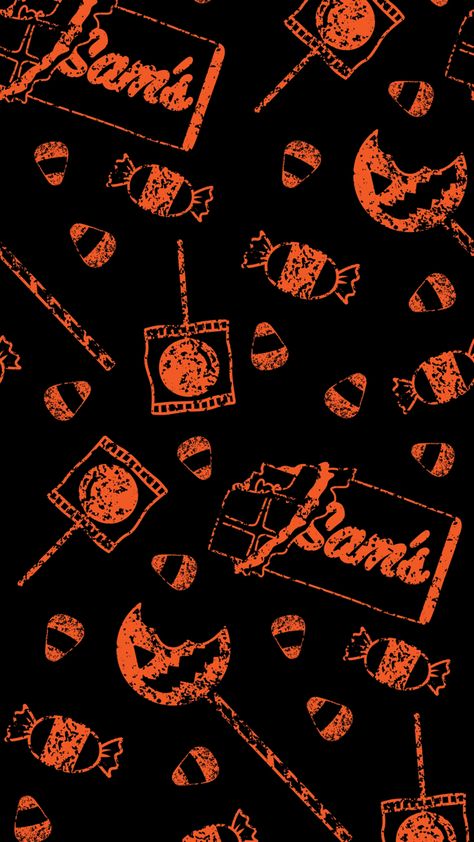 Follow the rules of Halloween and have a great holiday with Sam! Trick R Treat Wallpaper Iphone, Sam From Trick Or Treat Wallpaper, Halloween Core Wallpaper, Horror Movie Iphone Theme, Horror Movie Phone Theme, Trick Or Treat Sam Wallpaper, Halloween Backround Aesthetic, Orange Goth Aesthetic, Spooky Backgrounds Iphone