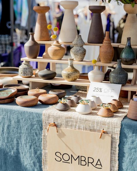 A few fave shots from @westcoastcraft in DTLA this past winter 🩵shot for @chloejackmanphotography ! . . . . . . . #westcoastcraft #wcc #dtla #losangelesphotographer #sanfranciscophotographer #laphotographer #lifestylephotographer #losangelesmakers #lamakers #makersmarket Ceramic Sale Display, Pottery Exhibition Display, Pottery Sale Display Ideas, Pottery Market Display Ideas, Pottery Display Booth, Ceramic Market Display, Pottery Market Display, Pottery Display Ideas, Markets Aesthetic