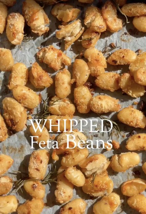 Whipped Feta Beans by eatmoreplants.no | Quick & Easy Recipe | The Feedfeed Crispy Beans And Whipped Feta, Crispy White Beans And Feta, Whipped Feta And Beans, Justine Snacks Beans, Crispy Beans Recipe, Whipped Feta Beans, Feta Beans, Crispy White Beans, Crispy Beans