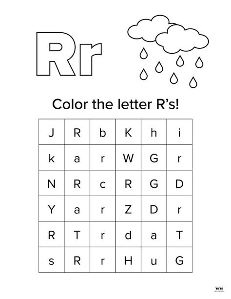 Choose from 50 FREE letter "r" worksheets perfect for your young learner. Worksheets include tracing, coloring, upper and lowercase, and more! Letter R Worksheets Kindergarten, Grade R Activities, Grade R Worksheets Free Printable, Letter R Tracing, Grade R Worksheets, Abc Activity, Abc Worksheets, Mathematics Worksheets, Alphabet Kindergarten