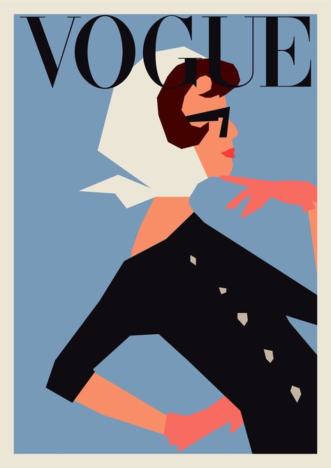 Poster Minimalist, A Magazine, Vintage Poster, Poster Design, Vogue, Magazine, Wall Art, Wall, Black