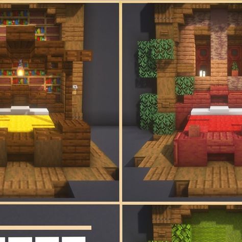 Minecraft Canopy Bed, Bed Designs Minecraft, Bed Minecraft Ideas, Minecraft Bed Designs, Bed Minecraft, Minecraft Bed Ideas, Medieval Bed, Minecraft Bedding, King Size Bed Designs