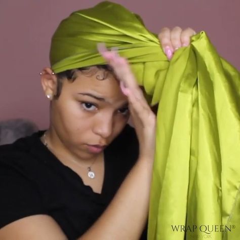 Such a cute and easy {Tutorial}with short hair!!!!! 💁🏽‍♀️Meg is wearing her ‘’Sweet Tart’’ headwrap💚 -link in the bio! Certified #wrapqns… Head Wrap With Short Hair, Bandana Hairstyles Short 4c Hair, Short Hair Head Wrap, Hair Wraps For Short Hair, Headwraps For Short Hair, Short Hair Wrap Styles, Head Wrap Short Hair, How To Wrap Short Hair, Head Wrap Styles For Short Hair