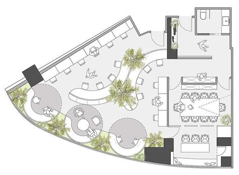 Hot Desking Office Design, Co Working Space Plan, Cute Art Studio, Office Space Bedroom, Decor Small Bedroom, Lobby Plan, School Interior Design, Cafe Floor Plan, Office Layout Plan