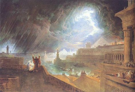 Moses & The Seventh Plague of Egypt (Illustration) - Ancient History Encyclopedia Plagues Of Egypt, 10 Plagues, Ten Plagues, Arte Occulta, Wal Art, Egyptian Kings, John Tenniel, John Martin, York Minster