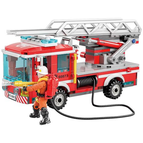 PRICES MAY VARY. 【Unique Design】The 1:300 true-to-life 398-grain fire engine not only rotates the ladder 360 degrees, but also can lift and extend. The lifelike fire hose and the reserved fireman's cockpit, can let the children experience the scene that the fireman puts out a fire, very meaningful. 【Compatible & STEM Educational Toy】This fire plane building kit for kids 6-12 are designed according to common standards, which various well-known brands of STEM building toys. By assembling and build Fire Decor, Plane Toys, Police Birthday Party, Stem Building, Police Birthday, Best Gifts For Boys, Toy Plane, Toy Cars For Kids, Cool Shapes