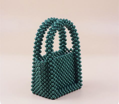 Hand Beaded Bag, Bucket Purse, Luxury Party, Summer Green, Pearl Bag, Handmade Jewelry Tutorials, Handbag For Women, Beaded Handbag, Bubble Bag