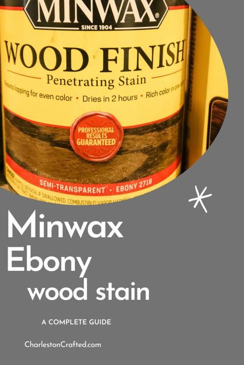 Full review of Minwax Ebony wood stainincluding how it looks on 4 different wood types Ebony Wood Stain, Stain On Pine, Wood Stain Colors, Wood Project, Wood Stain, Ebony Wood, Stain Colors, Types Of Wood, Staining Wood