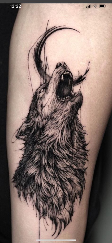 Kurt Tattoo, Wolf Girl Tattoos, Wolf And Moon Tattoo, Husky Tattoo, Wolf Sleeve, Wolf Tattoos Men, Wolf Tattoo Sleeve, Omerta Tattoo, Theme Tattoo