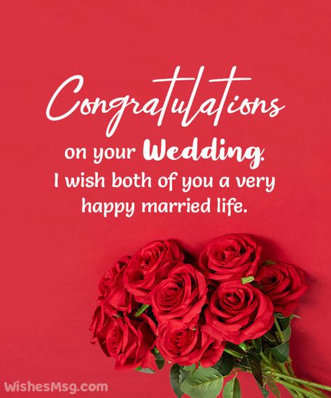 Best Wishes For Marriage Couple, Married Life Quotes In Love, Wish You Happy Married Life Quotes, Happy Marriage Life Quotes, Wedding Congrats Wishes, Married Life Wishes, Congrats Wedding Wishes Quotes, Quotes For Wedding Day, Marriage Wishes Congratulations