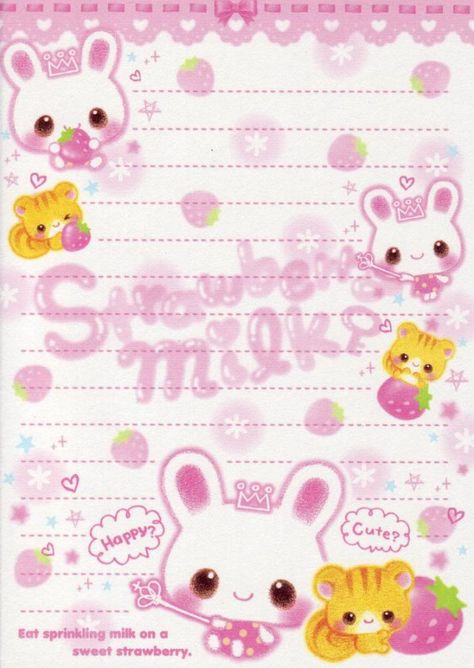 Kawaii Printables, Memo Template, Memo Pad Design, Hello Kitty Printables, My Melody Wallpaper, Note Writing Paper, Memo Paper, Memo Boards, Printable Scrapbook Paper