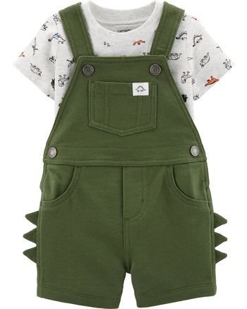 Carter's : Carter's 2-Piece Dinosaur Tee & Shortalls Set Carters Baby Clothes, Baby Boy Overalls, Baby Girl Sleepers, Dinosaur Tee, Baby Boy Pajamas, Baby Boy Bibs, Baby Boy Pants, Baby Boy Summer