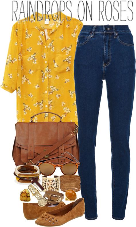 "Regina Spektor - Samson" by littlepetrie on Polyvore Yellow Flower Shirt Outfit, Mustard Yellow Shirt Outfit, Library Clothes, Yellow Shirt Outfit, Floral Shirt Outfit, Bookish Style, Regina Spektor, Librarian Style, Future Clothes