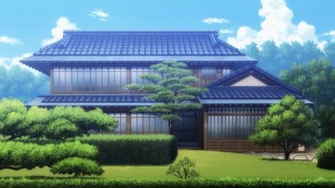 Traditional Japanese House Anime, Dojo Design, Anime Houses, Japan Traditional House, Casa Anime, Anime House, Studio Ghibli Background, Traditional Japanese House, Anime Places