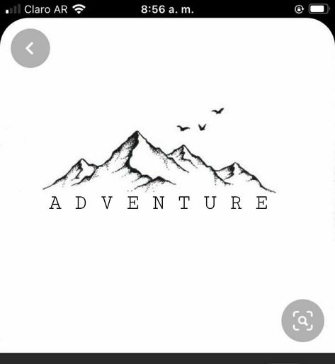 Adventure Mountain Tattoo, Mountain Adventure Tattoo, Mountain Tattoo Sketch, Girly Hand Tattoos, Moutain Tattoos, Bird Silhouette Tattoos, Van Logo, Nature Tattoo Ideas, Travel Tattoo Ideas