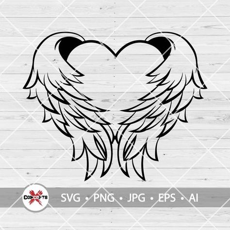 Angel Wings Images, Baby Footprint Tattoo, Angel Wings Png, Angel Wings Svg, Angel Svg, Memorial Svg, Free Angel, Cricut Svg Files, Cross Svg