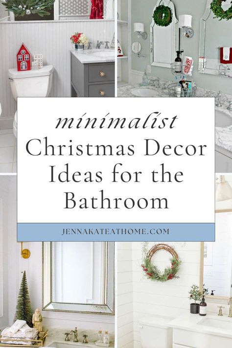 Christmas Decor For Bathroom Holidays, Bathroom Holiday Decor Christmas, Christmas Toilet Decoration, Bathroom Sink Christmas Decor, Winter Bathroom Decor Ideas, Decorate Bathroom For Christmas, Christmas Bathroom Decor Ideas Simple, Decorating Bathroom For Christmas, Christmas Decor Bathroom Ideas