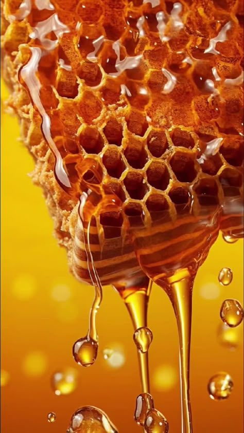 Honeycomb Painting, Honeycore Aesthetic, Honey Texture, Honey Aesthetic, Bee Bread, Logo Bee, Honeybee Art, Diwali Pictures, Honey Photography