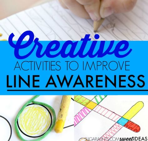 Creative activities to work on line awareness in handwriting Line Awareness Activities, Handwriting Help, Writing English, Teaching Handwriting, Handwriting Activities, Occupational Therapy Activities, Motor Planning, Improve Your Handwriting, Improve Handwriting