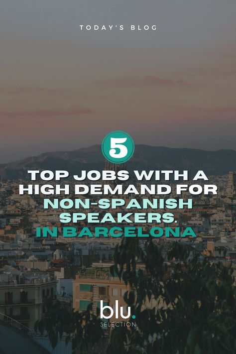 Barcelona serves as a global center for both business and travel. So, it would not be difficult for a non-Spanish speaker to find a job. But to make your life a little easier, we've created a list of the top 5 jobs in Barcelona that are most in demand for non-Spanish speakers.Read the ful blog now. #makethebluexperience #jobsinbarcelona #nonspanishspeakers #internationaljobs #jobsineurope #jobsinspain #ljobsearch International Jobs, Student Jobs, Building A Business, Marketing Jobs, Business School, Job Opportunities, Find A Job, Vision Board, The Top