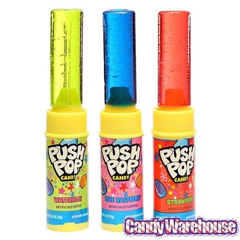 Push Pops: | 21 School Fads That Were Everywhere In The '90s And '00s Old School Candy, Best Christmas Toys, Kids Toy Shop, Push Pop, Snack Shop, Sleepover Food, Candy Pop, Push Pops, Candy Brands