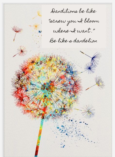 Dandelion Tattoo With White Ink, Dandelion Paw Print Tattoo, Colorful Dandelion Tattoo, Blowing Dandelion Tattoo, Watercolor Dandelion Tattoo, Dandelion Tattoo Meaning, Dandelion Quotes, Dandelion Tattoos, Just Breathe Tattoo