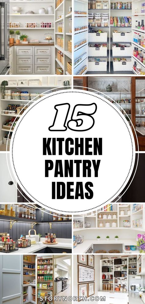 Save this pin for top kitchen pantry ideas that will transform your space into a functional oasis. Discover creative storage solutions and organization hacks to keep your kitchen clutter-free and efficient. #HomeDecor #PantryOrganization #KitchenInspiration Pantry Shelving Organization Ideas, How To Set Up A Pantry, Pantry Set Up Ideas, Organization Ideas For The Pantry, Functional Pantry Organization, Organization Ideas For The Home Pantry, Pantry Decorating Ideas, Pantry Walls, Pantry Organization Ideas Shelves