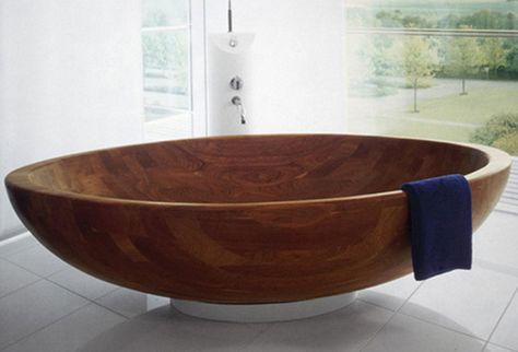 Bowl Bathtub, German Homes, Wood Tub, Wc Decoration, Wood Bathtub, Wooden Bathtub, Wood Bath, Wooden Bath, Dream Bath