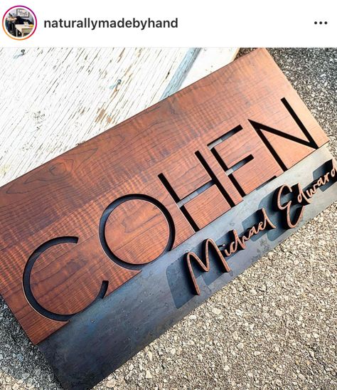 Cnc Woodworking Ideas, Lasercut Design Wood, Cnc Name Plate Design, Cnc Business Ideas, Cnc Signs Ideas, Laser Engraved Signs, Name Board Design For House, Xtool D1 Pro Project Ideas, Cnc Laser Ideas