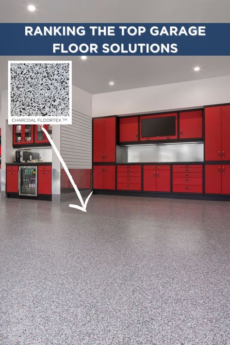 Inexpensive Garage Floor Ideas, Garage Floor Coatings Concrete, Finished Garage Floor, Diy Garage Floor Ideas, Garage Flooring Options Epoxy, Garage Floor Ideas Tiles, How To Epoxy Garage Floor, Polyaspartic Garage Floor, Diy Garage Floor Epoxy