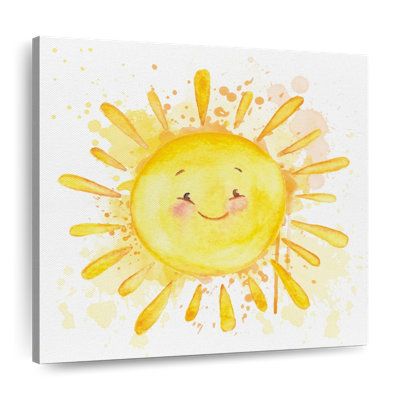 Finding the perfect canvas print or piece of wall art can transform your entire interior. Discover our stunning Watercolor Sun Watercolor Art. This high-quality, ready-to-hang piece of Beige and Gold Nursery Kids Astronomy And Space Watercolor Art comes in a wide variety of layouts. Explore adaptable arrangements to fit your unique space. | Elephant Stock Watercolor Sun Canvas Print 33.0 x 33.0 x 1.25 in | Home Decor | C100850119_1671885266 | Wayfair Canada Easy Cute Watercolor Paintings, Baby Watercolor Card, Kids Watercolor Painting Ideas, Watercolor Baby Cards, Watercolor Kids Art, Watercolour Sun, Tiny Watercolor Paintings, Baby Nursery Artwork, Watercolor For Kids