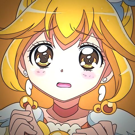 Kise Yayoi, Glitter Force Characters, Glitter Peace, Yellow Icon, Smile Precure, Yellow Glitter, Glitter Force, Anime Princess, Old Cartoons