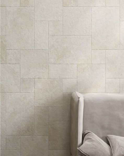 TeraNova on Instagram: "New - Introducing Jerusalem Stone Avorio - A porcelain tile that reinterprets a historic limestone. What we love about this porcelain tile is the edge of the tile. Each tile is etched to give you the real feel of stone kind of a tumbled finish on a porcelain tile which gives Jerusalem its aesthetic identity .. Every story of Jerusalem is also a story of its stone. Now available in 600x400mm internal and external. With French pattern coming soon. P3 & P5 ratings available French Pattern Tile Floor, French Pattern Tile Bathroom, French Lay Tiles, Zia Tile Limestone, French Tile Pattern, Stone Flooring Pattern, French Pattern Tile, Bathroom Limestone, Outdoor Limestone