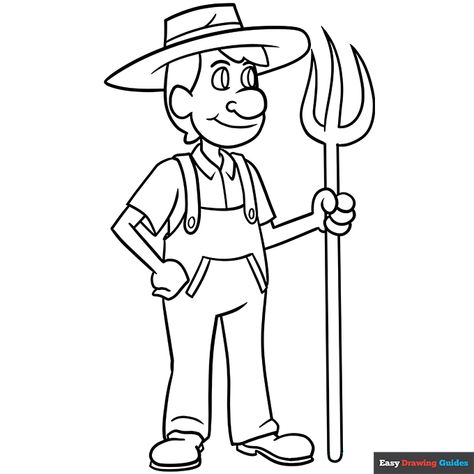 Men Coloring Pages, Farmer Drawing, Dad Drawing, Pirate Coloring Pages, Old Man Face, Easy Drawing Guides, People Coloring Pages, Free Printable Coloring Sheets, Drawing Guides