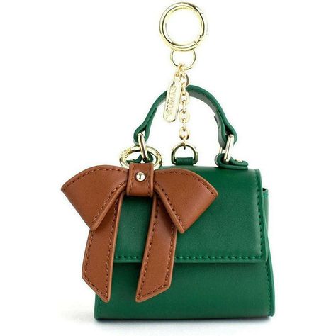 Cottontail Mini - Green Vegan Leather Bag Keychain Mini Bag Keychain, Bag Keychain, Vegan Leather Handbag, Leather Crafts, Vegan Leather Bag, Matching Jewelry, Classic Bags, Black Leather Bags, Leather Keychain