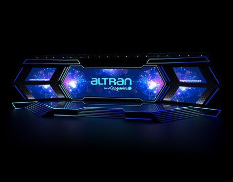 Futuristic Stage Design, Stage Event Design, Led Stage Design, Futuristic Stage, Conference Stage Design, Monitor Room, Stage Backdrop Design, Mini Stage, 3d Futuristic