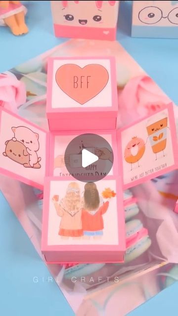 Sail On River on Instagram: "DIY BFF GIFT IDEA - PAPER CRAFT #diy #papercraft #bffgift #explore #fyp" Cute Bff Diy Gifts, Things To Make For Your Bff, Diy Bff Crafts, Bff Diys To Do Together, Friendship Day Crafts, Bff Gift Ideas Diy, Bestie Crafts, Bff Crafts, Friendship Gifts Diy