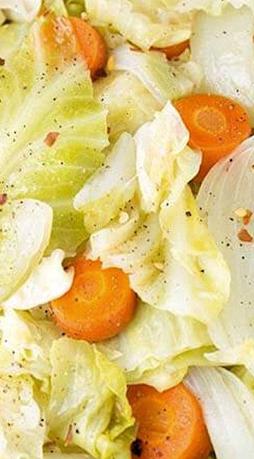 Instant Pot Cabbage Side Dish (w/carrots & onion) Cabbage Soup Instant Pot, Pressure Cooker Cabbage, Instant Pot Cabbage, Cabbage Side Dish, Simply Happy Foodie, Cabbage Recipes Healthy, Buttered Cabbage, Cabbage And Noodles, Steamed Cabbage