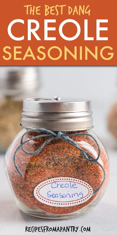 Creole Seasoning Recipe, New Orleans Creole, Creole Spice, Homemade Dry Mixes, Dry Rub Recipes, Homemade Spice Mix, Spice Blends Recipes, Spice Mix Recipes, Homemade Spice Blends