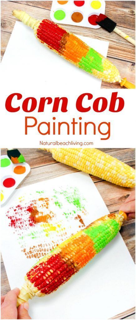 Fun Corn Cob Craft Painting for Kids, Thanksgiving Crafts, Thanksgiving Arts Crafts, Corn Cob Painting, Easy Fall Crafts for preschoolers, Farm Preschool Theme activities, Easy Thanksgiving Crafts Kids Love #Thanksgiving #Crafts #Fallcrafts Thanksgiving Curriculum, Kids Thanksgiving Crafts, Corn Craft, Thanksgiving Arts And Crafts, Preschool Theme Activities, Crafts Thanksgiving, Preschool Crafts Fall, Easy Thanksgiving Crafts, November Crafts