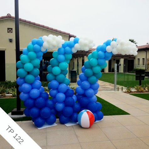 Beach and Luau Balloon Decor — Lighter Than Air Balloons Luau Theme, Balloon Decor, Air Balloons, Balloon Decorations, Decor Lighting, Air Balloon, Bouquets, Balloons